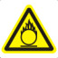 Знак W11 Пожароопасно. Окислитель (пленка 200х200 мм)