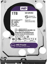 Жесткий диск для видеонаблюдения HDD 1000 GB (1 TB) SATA-III Purple (WD10PURZ)